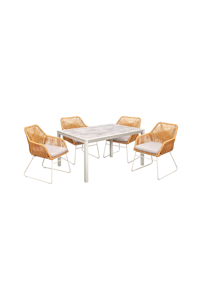 Utemøbelgruppe Siena Dining Set 200 W. 4 Armchairs – Grå – Utemøbler & hage | m v:6767480 Utemøbelgruppe Siena Dining Set 200 W. 4 Armchairs – Grå – Utemøbler & hage | m v:6767480