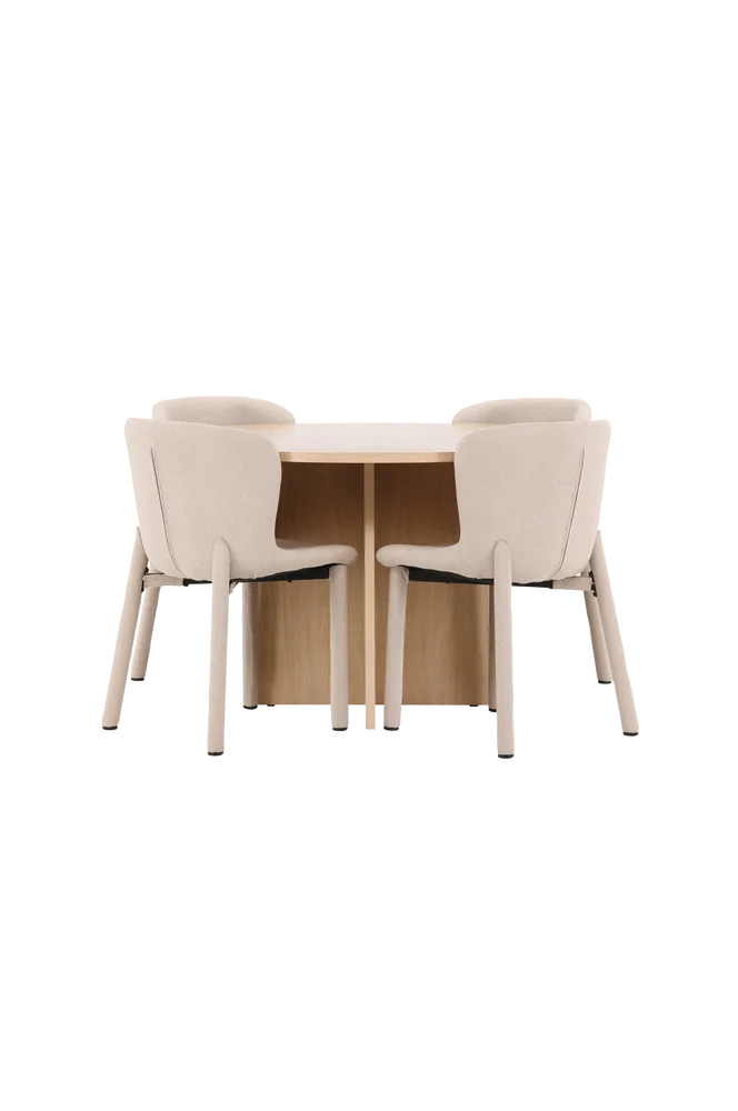 Spisebord Strada med Astoria-stol - Beige m v:8375739