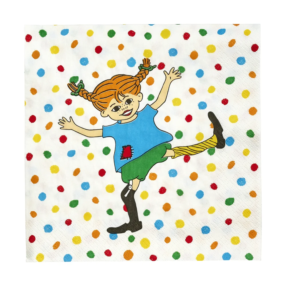 Pippi servietter 33×33 cm 20-pakning v:4226004 Pippi servietter 33×33 cm 20-pakning v:4226004