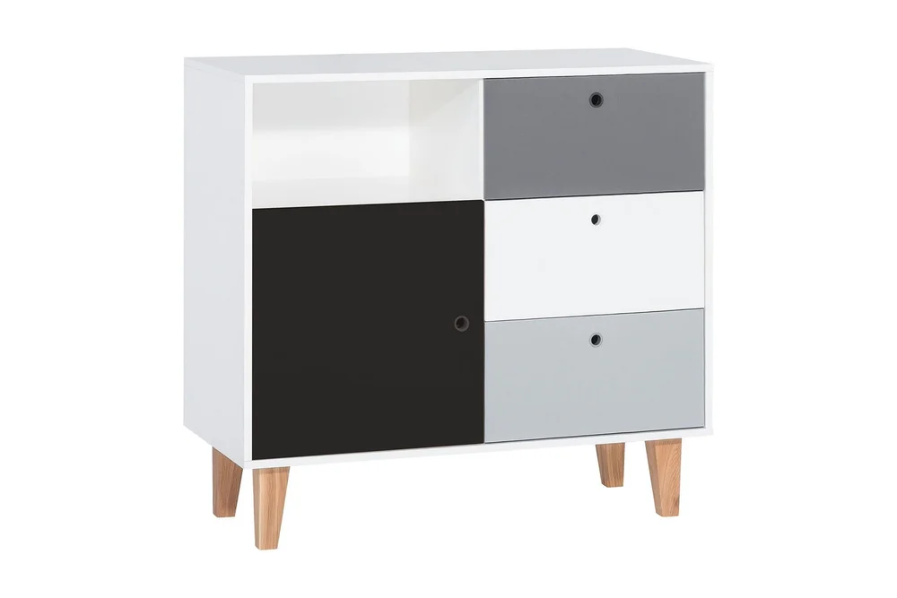 Concept Kommode Hvit / Mørkegrå / Svart v:1932464