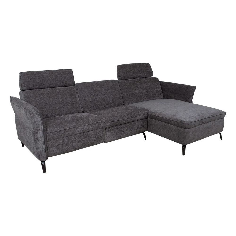 Hjørnesofa HOME4YOU Dayton elektrisk recliner Mørk grå Høyre hjørne v:3937480