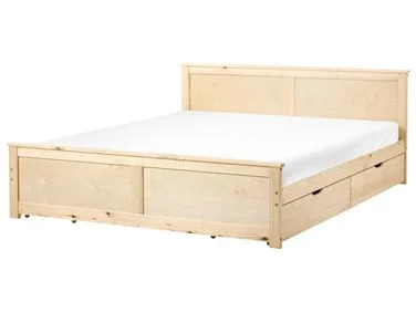 Seng med 4 skuffer DAUPHIN Furutre Lysebrun 180 x 200 cm v:3889463 Seng med 4 skuffer DAUPHIN Furutre Lysebrun 180 x 200 cm v:3889463