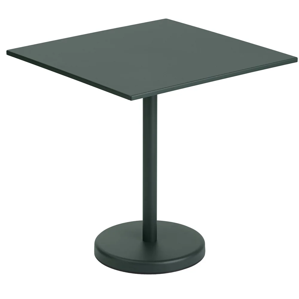 Linear Bord Stål 70×70 cm, Mørkegrønn v:1487265