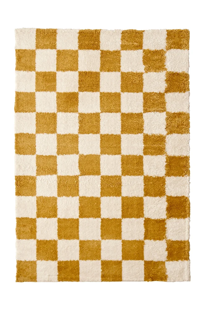 Flossteppe Lugo Check - Gul - Tepper | m v:9518902