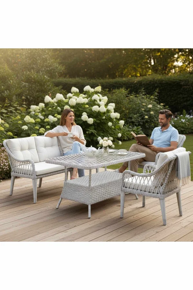 Hage-loungesett Atelier Del Sofa Hisar 3+1+1 (170 x 78 x 56 cm) Beige v:2484092
