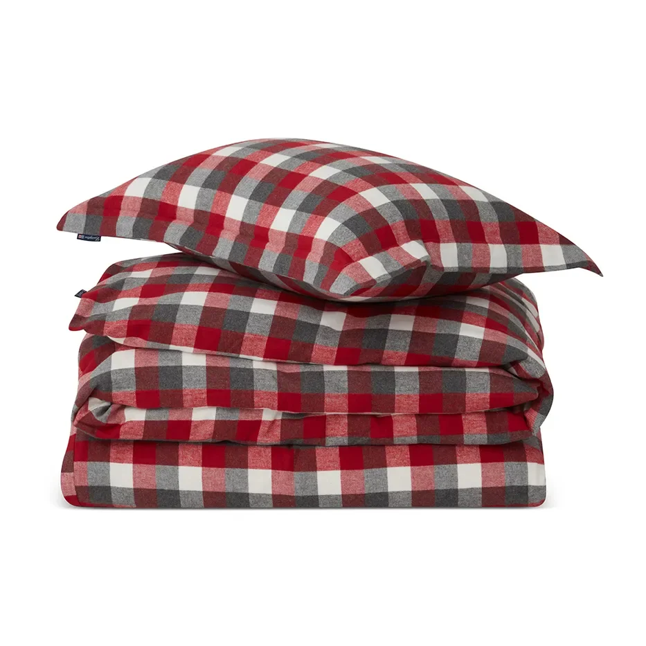 Checked Flanell sengesett v:2700815
