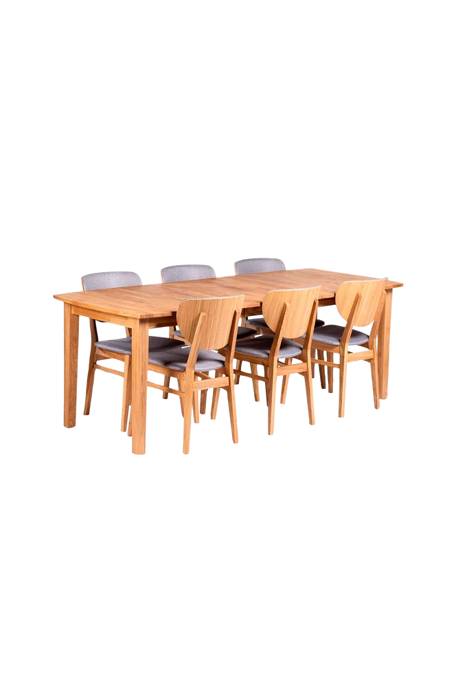 Spisebord « Visby With Chairs » og 6 Tjörn-stoler – Brun m v:3329488
