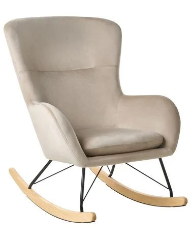 Gyngestol ELLAN Fløyel Beige v:913939