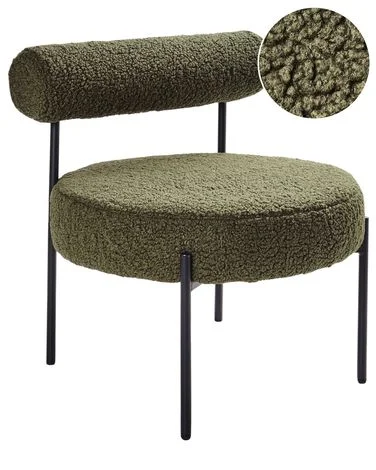 Lenestol ALPHA Bouclé Grønn v:7294896