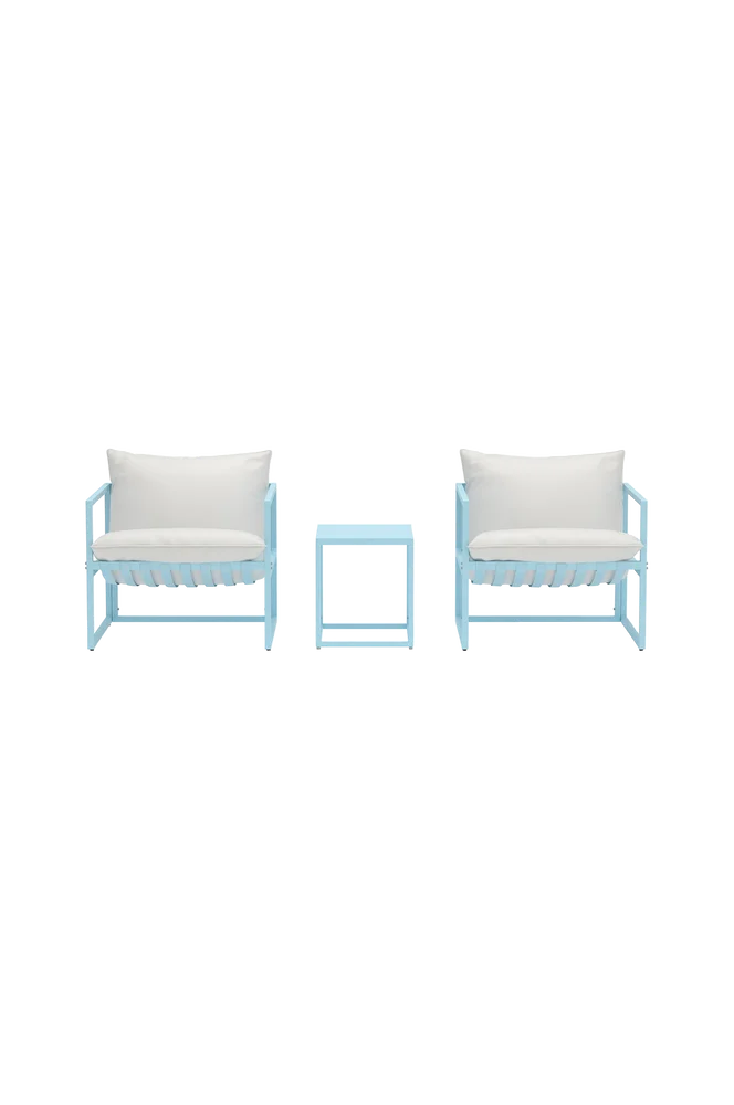 Messina Lounge Set – Blå – Utemøbler & hage | m v:3281339