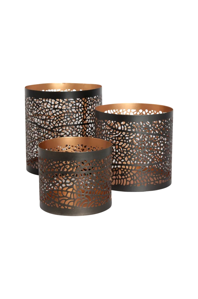 Comas Candle Lantern 3-pk – Grå – Dekor | m v:713274 Comas Candle Lantern 3-pk – Grå – Dekor | m v:713274