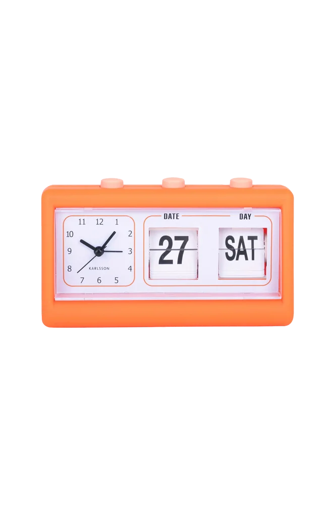 Alarmklokke Data Flip – Orange – Dekor | m v:7585009