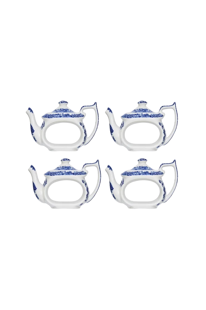 Serviettringer Tekanne Blue Italian 6 cm, 4-pk. – Blå – Tekstiler | m v:5157406