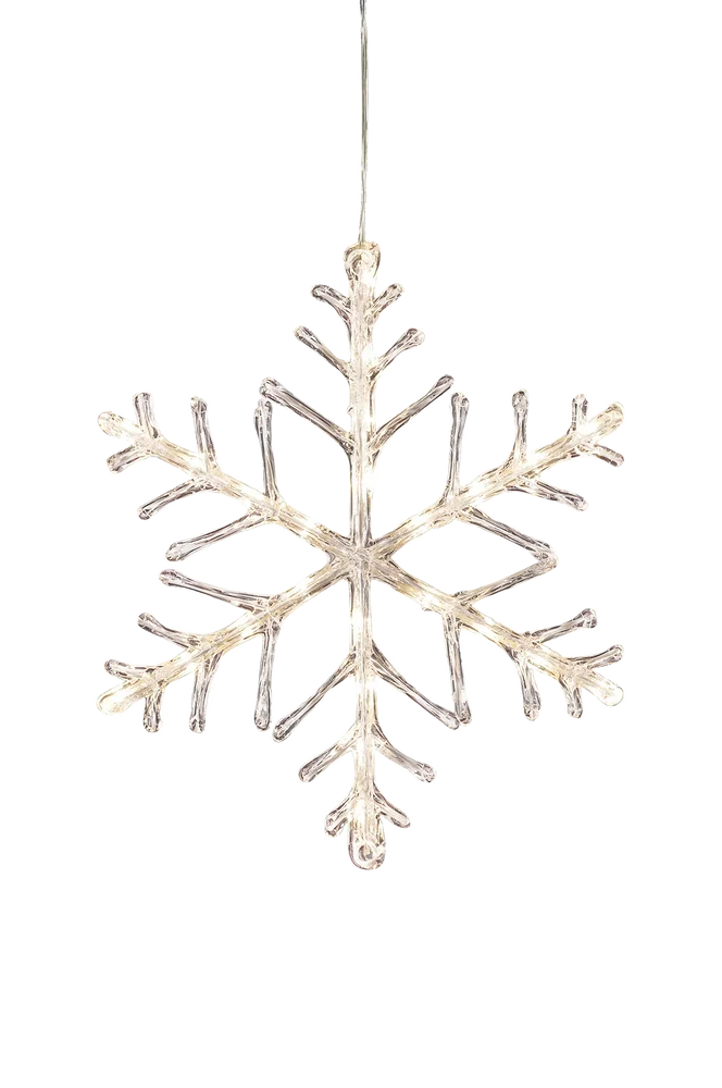 B/O LED-snøfnugg i akryl, 40 cm – Transparent – Belysning | m v:9628505 B/O LED-snøfnugg i akryl, 40 cm – Transparent – Belysning | m v:9628505