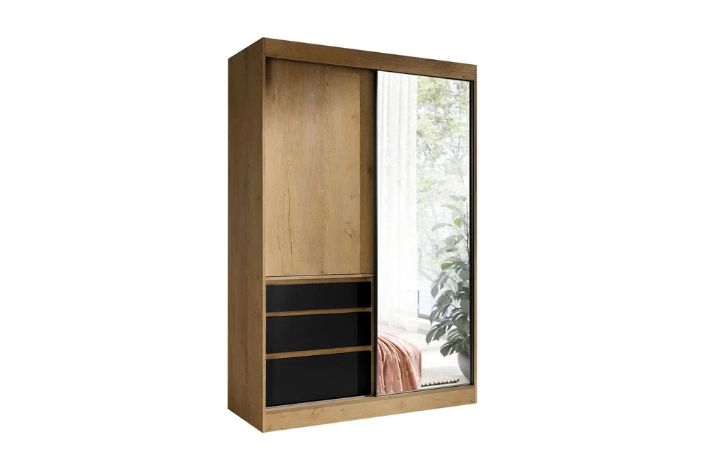 Abricot Garderobe med Speil 140x216x65 cm v:3938411 Abricot Garderobe med Speil 140x216x65 cm v:3938411