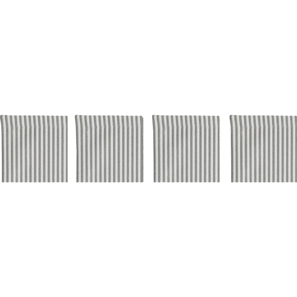 Narrow Stripe Glassunderlag 10×10 cm 4-pk, Grå v:7550213 Narrow Stripe Glassunderlag 10×10 cm 4-pk, Grå v:7550213