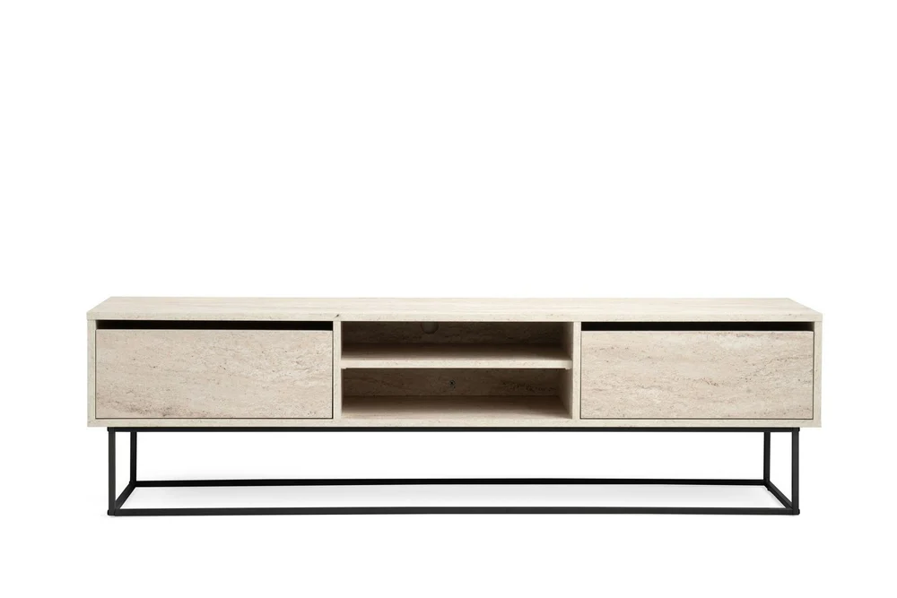 TV-benk og mediabenk Escape TV-benk 180 cm Svart, Marmor v:6165327