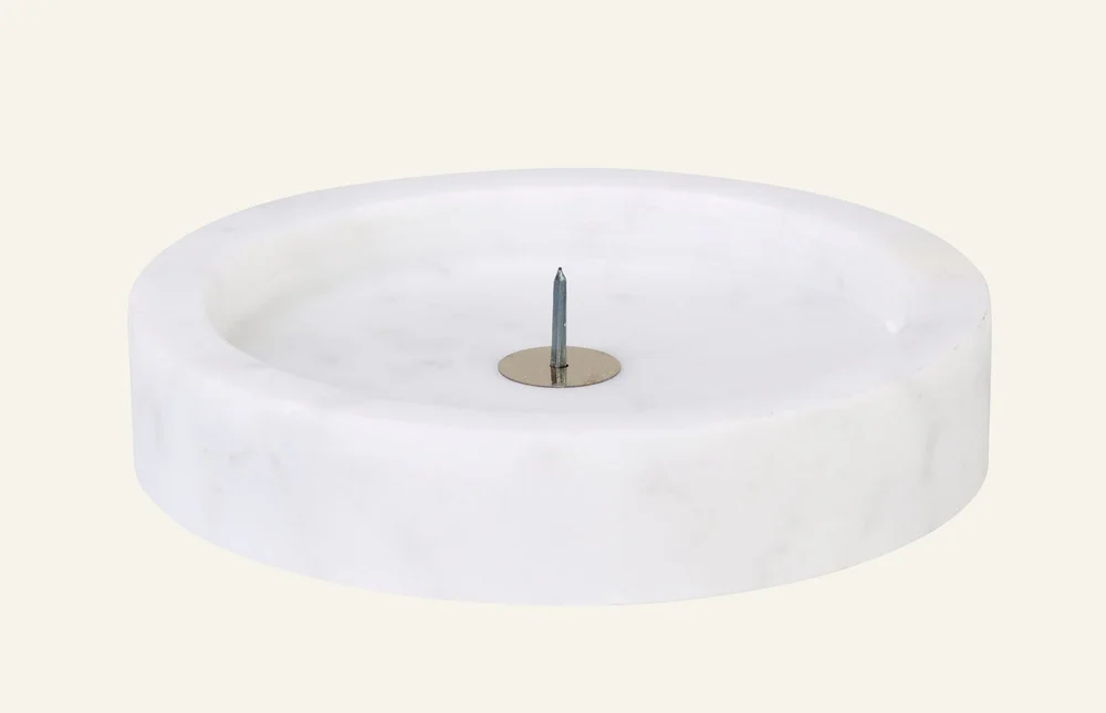 Lysholder hvit – ø10×2 cm v:8346870