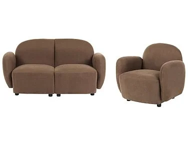 Sofagruppe 3-seter JULE Brun v:9034247