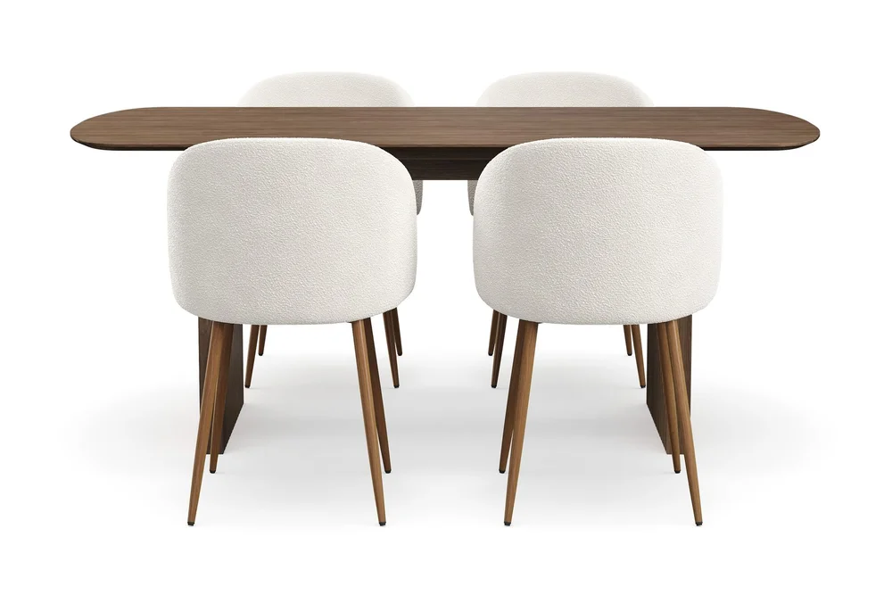 Richeto spisegruppe med 4 Greya spisestoler med armlener v:7326924