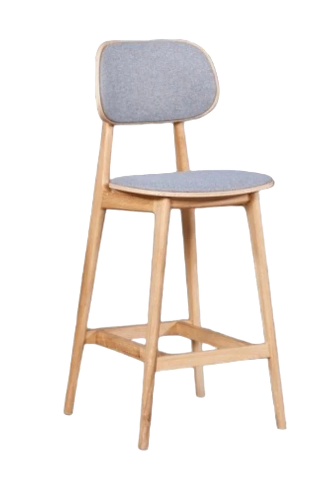 Barstol Lula Soft , eik, 66 cm, lys grå – Brun m v:210841 Barstol Lula Soft , eik, 66 cm, lys grå – Brun m v:210841