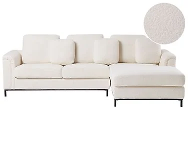 Hjørnesofa 4-seters OSLO Bouclé Hvit Venstrevendt v:3229269 Hjørnesofa 4-seters OSLO Bouclé Hvit Venstrevendt v:3229269