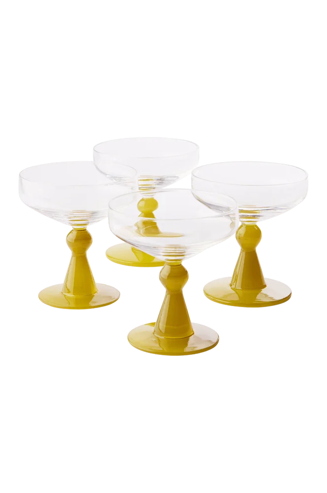EDGY cocktailglass i 4-pakning - Grønn - Kjøkken & husholdning | m v:3691771