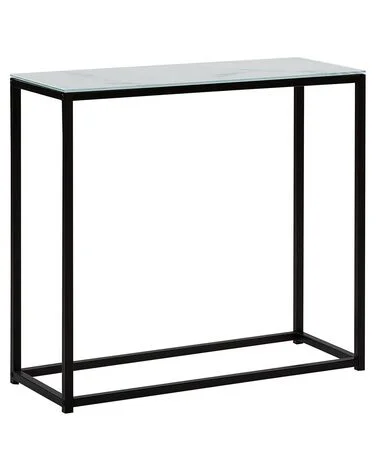 Konsollbord DELANO Herdet glass Marmor/svart v:6593738 Konsollbord DELANO Herdet glass Marmor/svart v:6593738