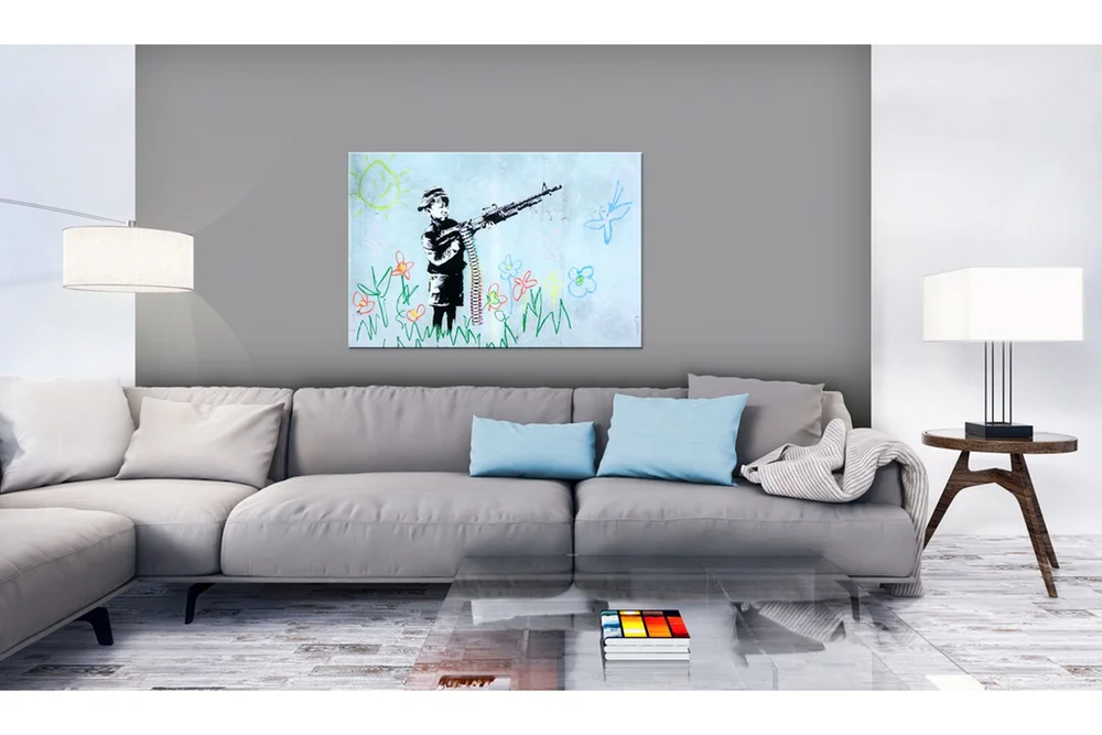 Tavla Boy with Gun by Banksy 120x80 v:3443423