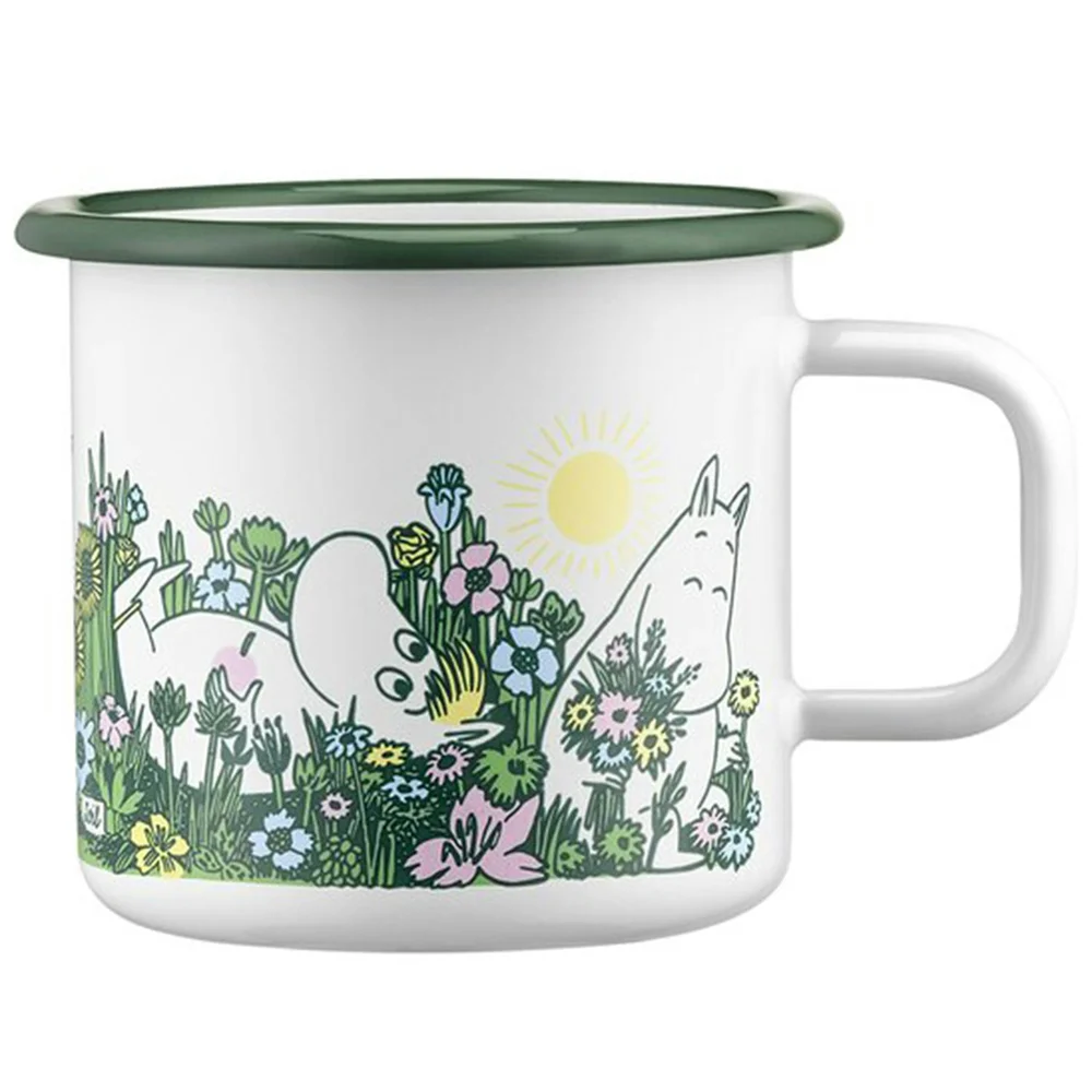 Moomin In the garden Emaljekrus 37 cl v:5465197 Moomin In the garden Emaljekrus 37 cl v:5465197