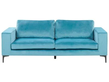 Sofa 3-seter VADSTENA Fløyel Lyseblå v:122423