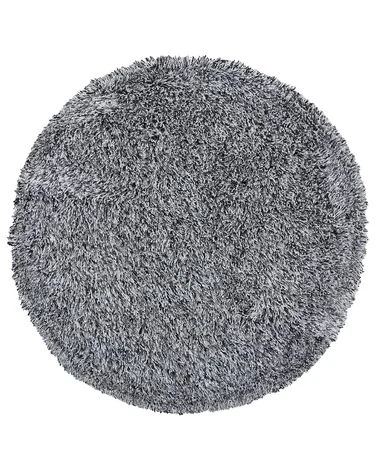 Shaggy gulvteppe CIDE Svart/hvit ø 140 cm v:651094 Shaggy gulvteppe CIDE Svart/hvit ø 140 cm v:651094