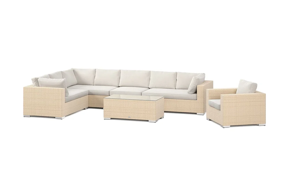 Bahamas utendørs L-sofa venstre 8-seters med lenestol og bord v:6033724 Bahamas utendørs L-sofa venstre 8-seters med lenestol og bord v:6033724