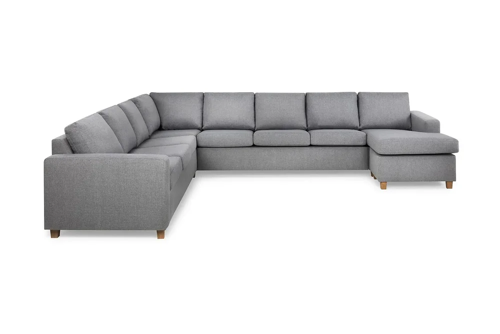 Crazy 7-seters Høyrevendt U-formet XX-Large Hjørnesofa med Divan i Stoff v:1655087