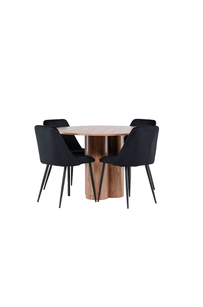 Olivia Spisebord med Night Spisestol – Svart m v:9688966 Olivia Spisebord med Night Spisestol – Svart m v:9688966