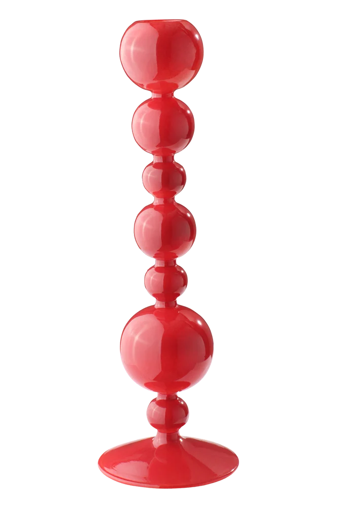 COLUMBIA 25.5 cm lysestake – Rød – Dekor | m v:1690553 COLUMBIA 25.5 cm lysestake – Rød – Dekor | m v:1690553