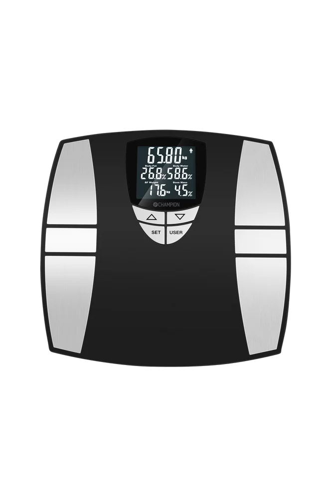 Personvekt Body Fat 200 kg – Svart – Kjøkken & husholdning | m v:757807