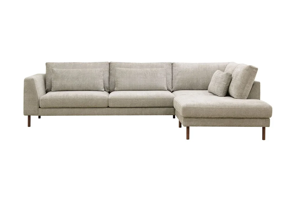 Florenz 4-seters Høyrevendt L-formet Sjeselongsofa i Stoff v:9620086
