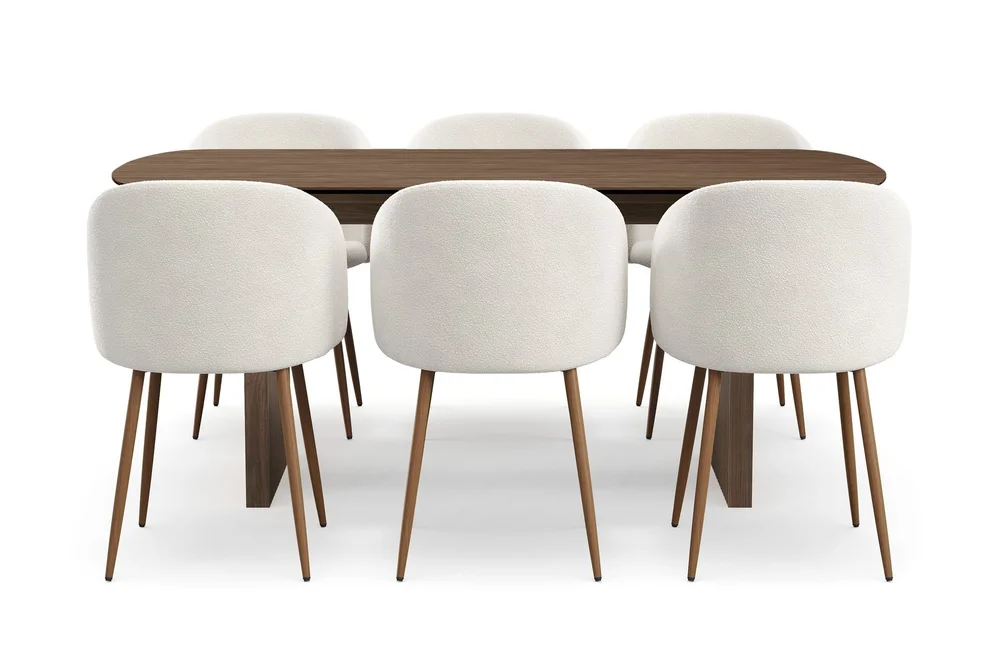 Richeto spisegruppe med 6 Greya spisestoler med armlener v:9367400