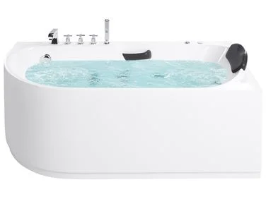 Badekar med massasje SAYULA 170 x 80 cm Hvit Venstrevendt v:9021471 Badekar med massasje SAYULA 170 x 80 cm Hvit Venstrevendt v:9021471