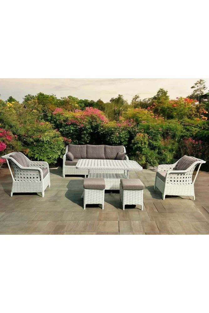 Hage-loungesett Atelier Del Sofa Rondi (175 x 78 x 60 cm) Melkebrun v:5107578