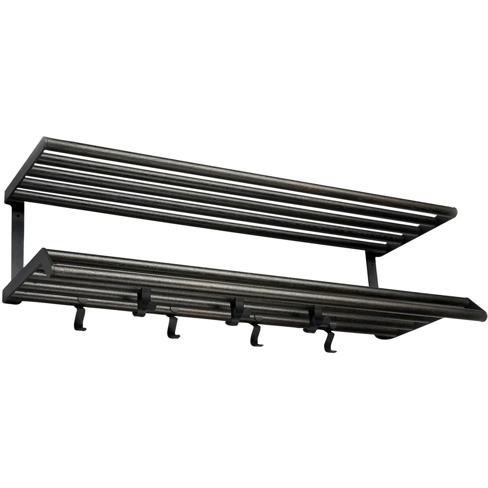 Tamburin Hattehylle 100cm, Black Stained Oak / Svart v:4854056