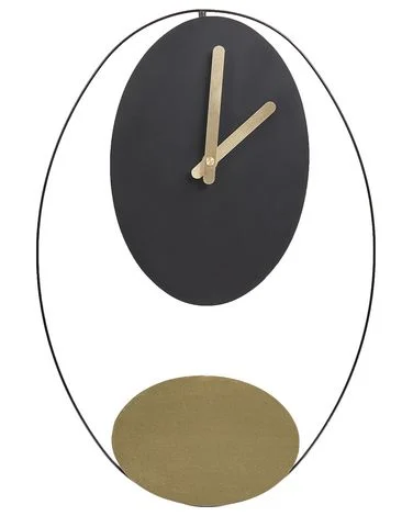 Veggklokke MANIGOD 32 cm Metall Svart v:548721 Veggklokke MANIGOD 32 cm Metall Svart v:548721