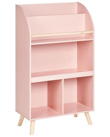 Bokhylle med 3 hyller LILOET 102 cm Pastellrosa v:9495299