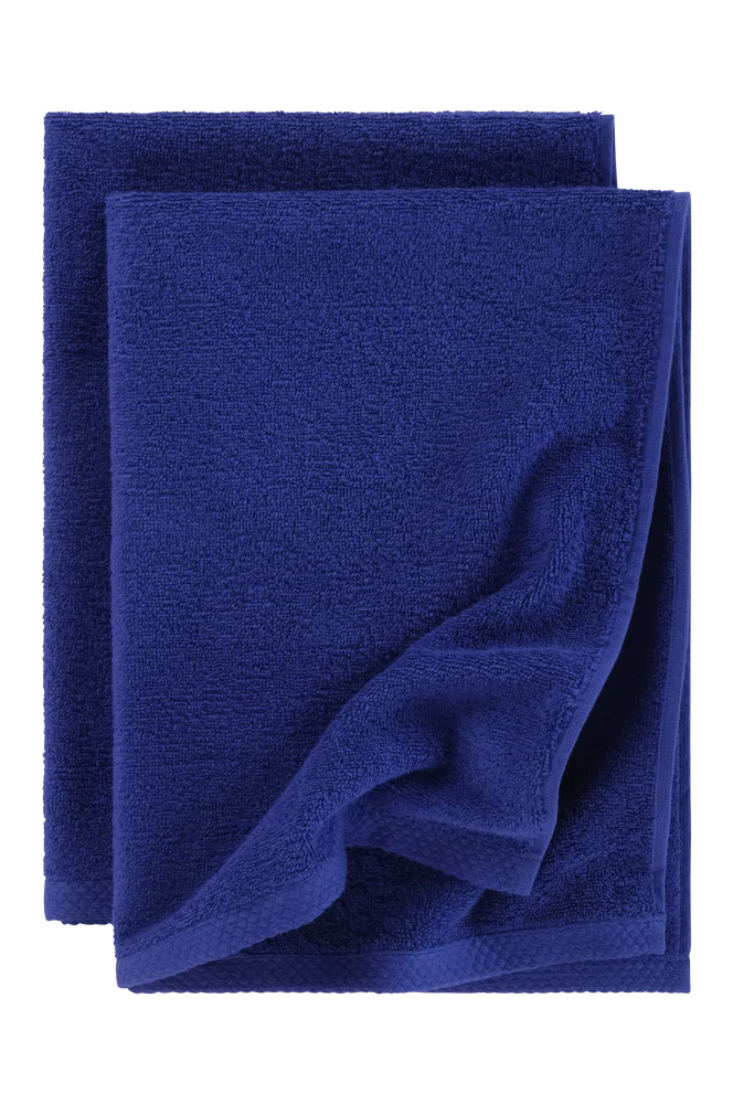 DARCY håndkle 2-pakke 50×70 cm – Blå – Tekstiler | m v:6091721