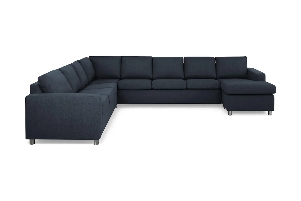 Crazy 7-seters Høyrevendt U-formet XX-Large Hjørnesofa med Divan i Stoff v:4544924