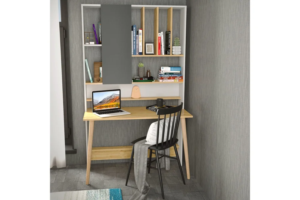 Andifli Skrivebord 60×196,6×120 cm med oppbevaring v:2970465 Andifli Skrivebord 60×196,6×120 cm med oppbevaring v:2970465