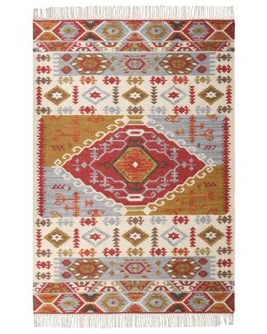 Teppe PROSHYAN Flerfarget 160 x 230 cm Kelim Ull v:3971220