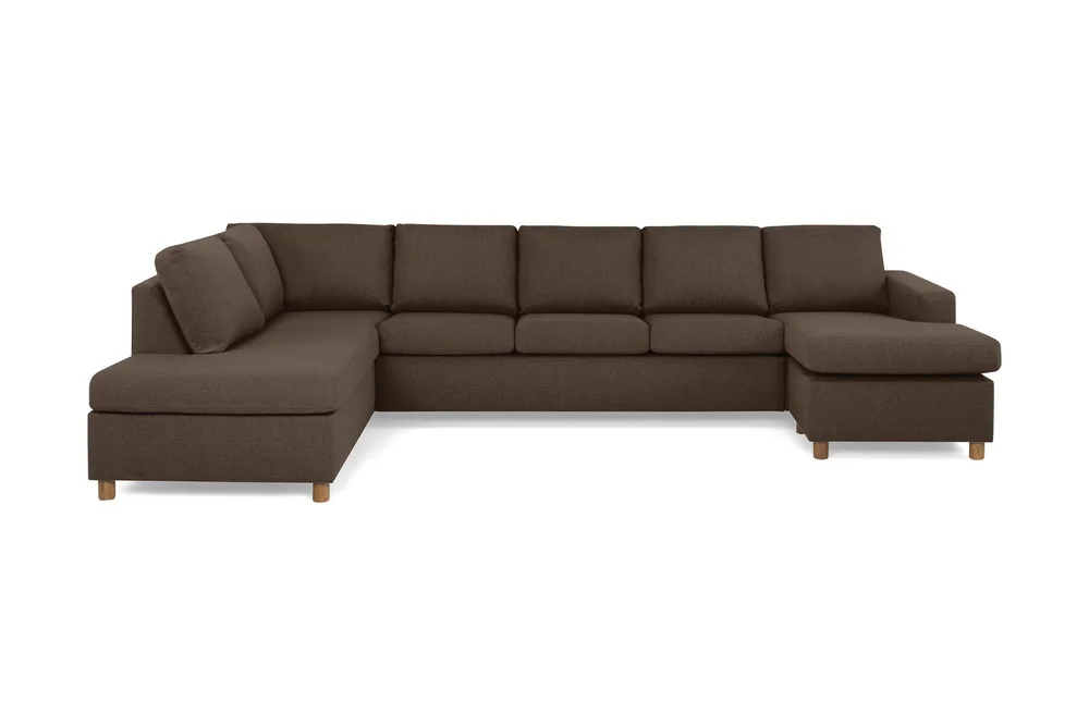 Crazy 5-seters Venstrevendt U-formet X-Large Sofa med Divan og Sjeselong i Stoff v:4175130