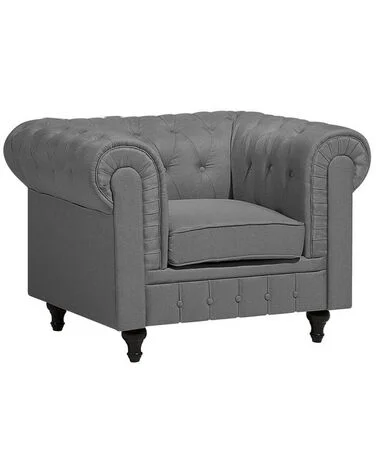 Lenestol CHESTERFIELD Lysegrå v:9985141